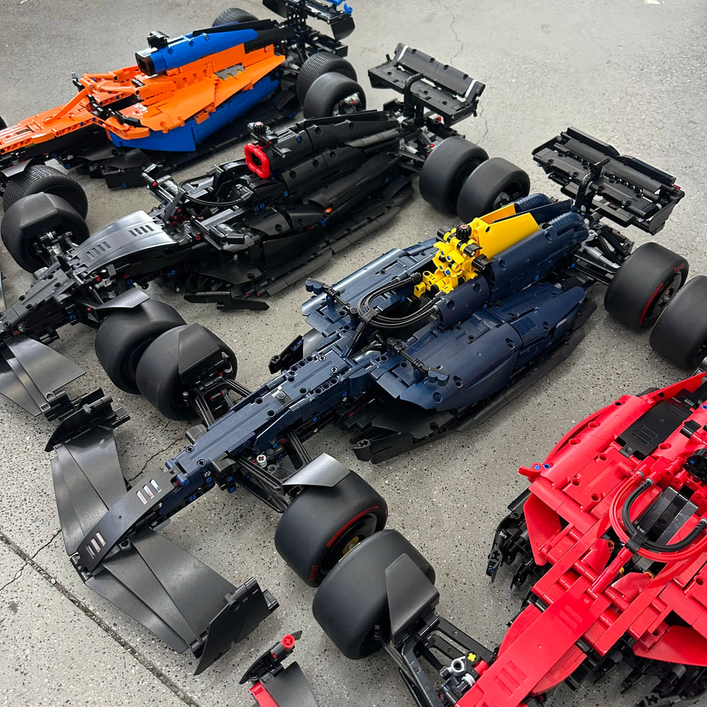 Racing Car Building Block Kit – W14, SF-24 & 42171 Models | High-Performance Super Sports Cars | DIY Toy